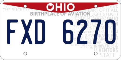OH license plate FXD6270