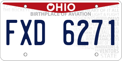 OH license plate FXD6271