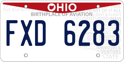 OH license plate FXD6283