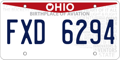 OH license plate FXD6294