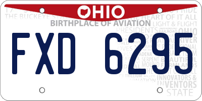 OH license plate FXD6295