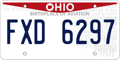 OH license plate FXD6297