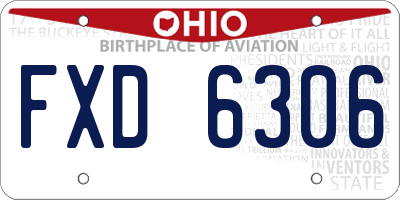 OH license plate FXD6306