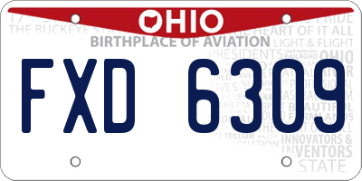 OH license plate FXD6309