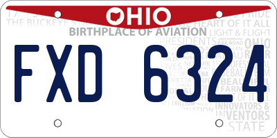 OH license plate FXD6324