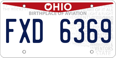 OH license plate FXD6369