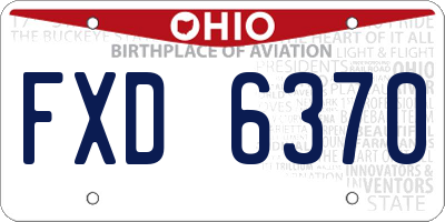 OH license plate FXD6370