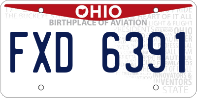 OH license plate FXD6391