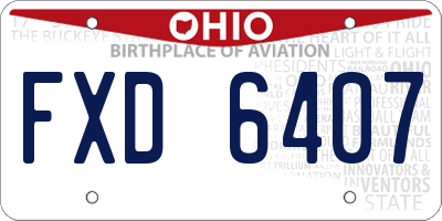 OH license plate FXD6407