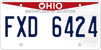 OH license plate FXD6424