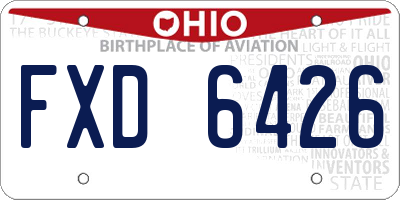 OH license plate FXD6426