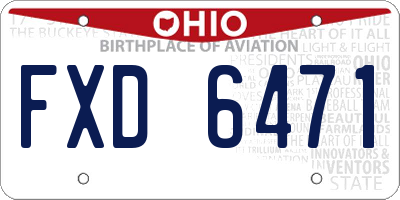 OH license plate FXD6471