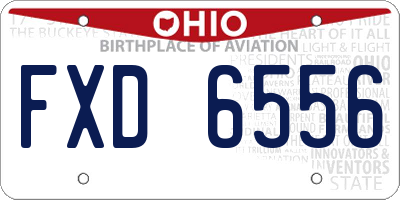 OH license plate FXD6556