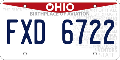 OH license plate FXD6722