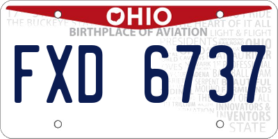 OH license plate FXD6737