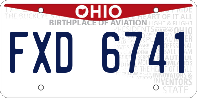 OH license plate FXD6741