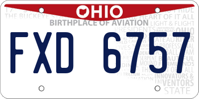 OH license plate FXD6757
