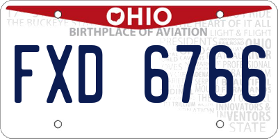 OH license plate FXD6766