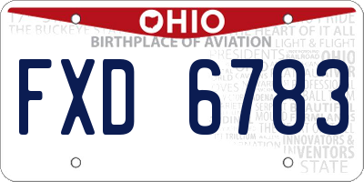 OH license plate FXD6783