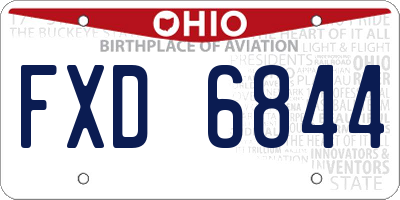 OH license plate FXD6844