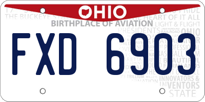 OH license plate FXD6903