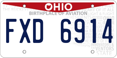 OH license plate FXD6914