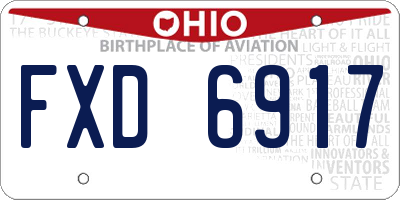 OH license plate FXD6917