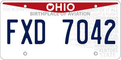 OH license plate FXD7042
