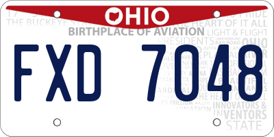 OH license plate FXD7048