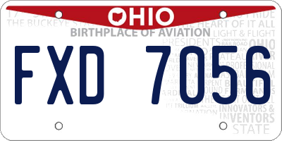 OH license plate FXD7056