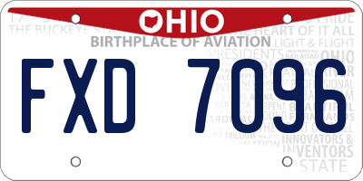 OH license plate FXD7096