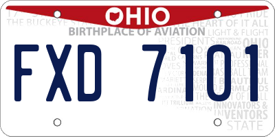 OH license plate FXD7101
