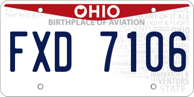 OH license plate FXD7106