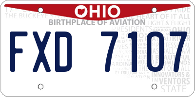 OH license plate FXD7107