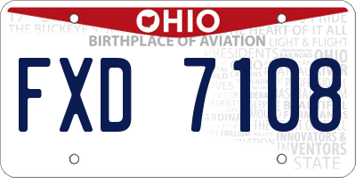OH license plate FXD7108