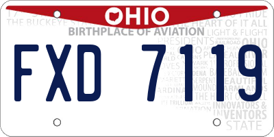 OH license plate FXD7119