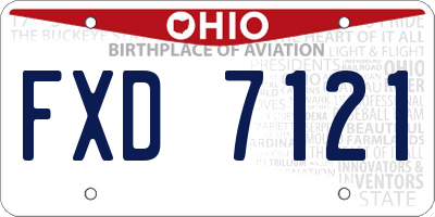 OH license plate FXD7121
