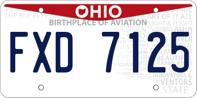 OH license plate FXD7125