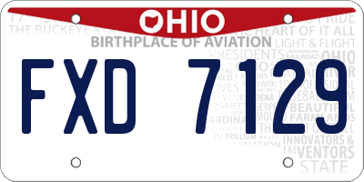 OH license plate FXD7129