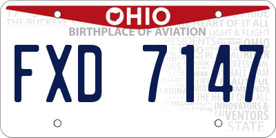 OH license plate FXD7147