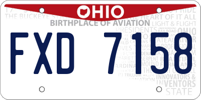 OH license plate FXD7158