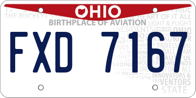 OH license plate FXD7167