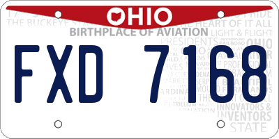 OH license plate FXD7168