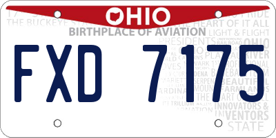 OH license plate FXD7175