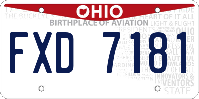OH license plate FXD7181