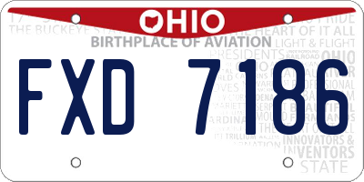 OH license plate FXD7186