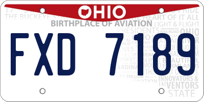OH license plate FXD7189