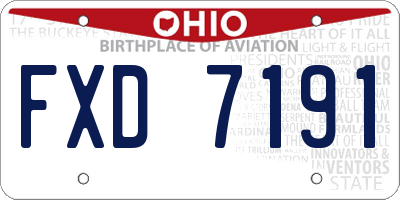 OH license plate FXD7191