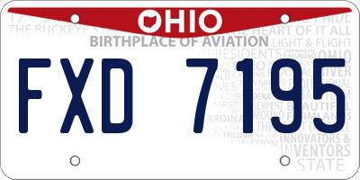 OH license plate FXD7195