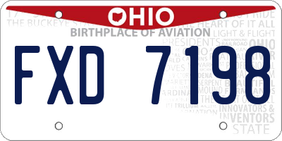 OH license plate FXD7198